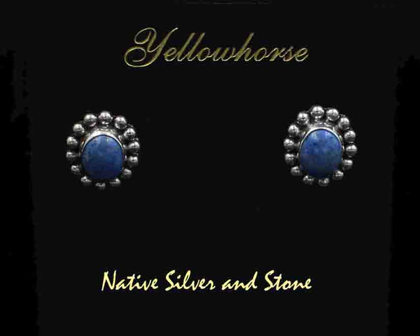 Denim lapis earrings online
