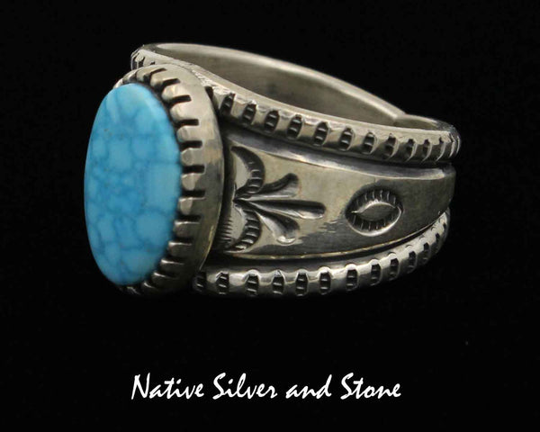 Harrison Jim - Navajo JewelryHandmade RingTurquoise