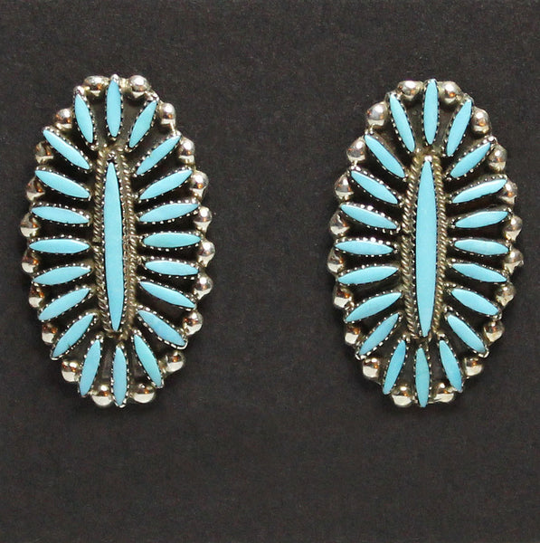 【美品】American Indian Jewelry「 Ⅱ 」「 Ⅲ 」 VTG Native American JM BEGAY Turquoise Cluster Sterling