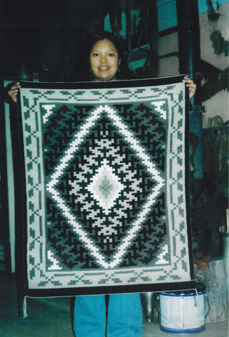 Kimberly Kuhn - Navajo<br>Rug - Weaving<br>100% Natural Wool<br> Two Grey Hills