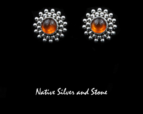 Artie Yellowhorse, Navajo - Burst Bead/Scatter-Dot Earrings -  In Stock