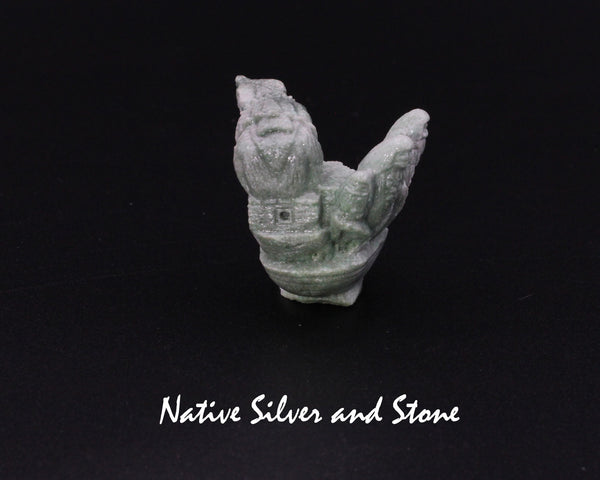 Z Bear, Corn Maidens, Pueblo<br>Diorama-Mini<br>Zuni Fetish Carving<br>Florentino Martinez<br>Turquoise (Serpentine)