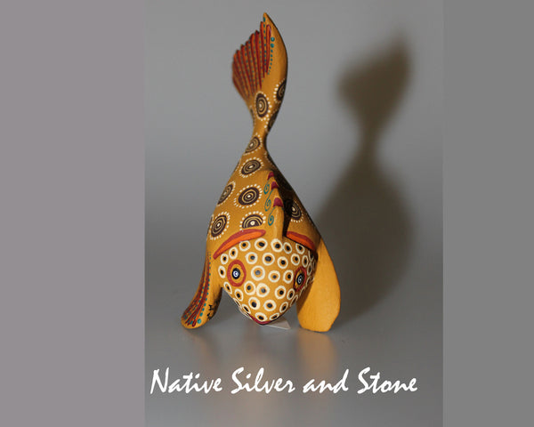 Z Standing Fish - Oaxacan Alebrijes<br>Jacobo & Maria Angeles<br>Painted Wood Carving