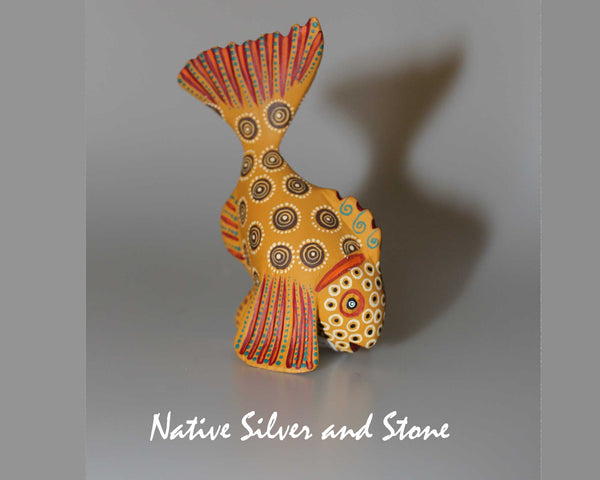 Z Standing Fish - Oaxacan Alebrijes<br>Jacobo & Maria Angeles<br>Painted Wood Carving