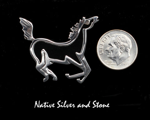 Pin<br>Running Horse - Outline<br>Sterling Silver