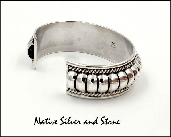Thomas Charley - Navajo<br>Bracelet - 3/4" Cuff Segmented "Melon"<br>Size 6-5/16" (Medium)