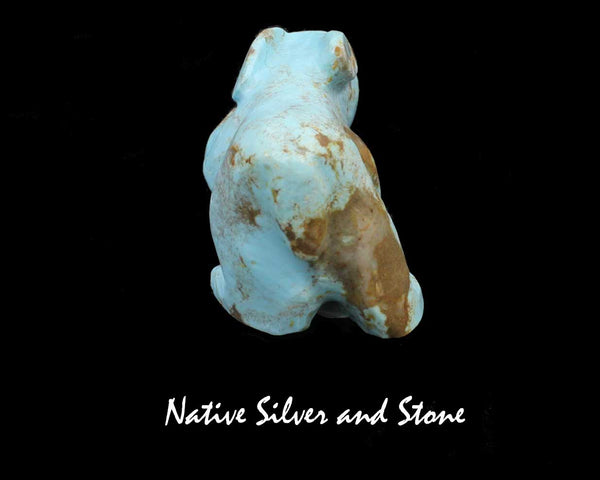 Z - Rabbit<br>Zuni Fetish Carving<br>Albert Eustace<br>Turquoise<br>Large