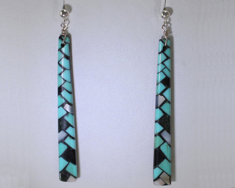 Angie-Reano-Owen-1-Long-Rectangle-Green Turquoise-Angled-Mosaic-Earrings