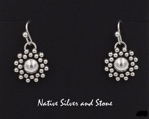 Artie Yellowhorse, Navajo - Burst Bead/Scatter-Dot Earrings -  SOLD