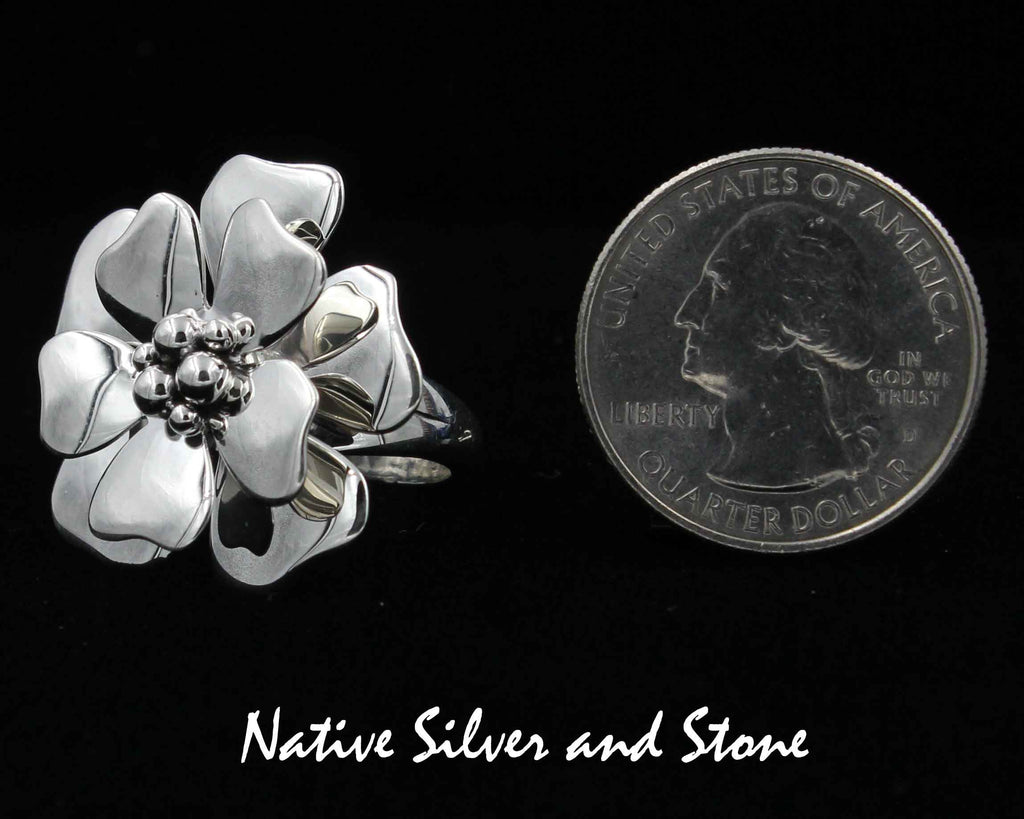 Z Artie Yellowhorse - Navajo JewelryRing 3D Dogwood