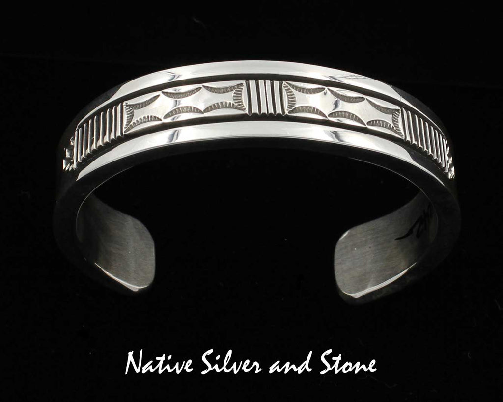 Z Bruce Morgan Navajo Bracelet 3 4 Cuff3 16 Sterling SilverDouble Native Silver Stone LLC