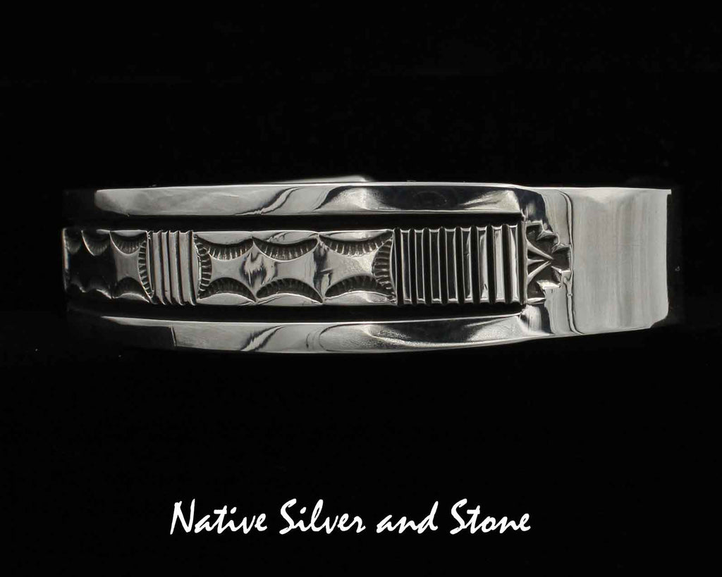 Navajo Style Cuff Bracelets. Couple Matching Set. Southwest