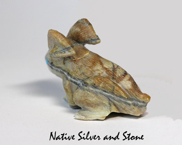 Z Rabbit<br>Zuni Fetish Carving<br>Dane Malani<br>Picasso Marble with<br>Turquoise Eyes