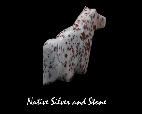Horse<br>Zuni Fetish Carving<br>Daphne Quam<br>Serpentine<br>Turquoise Accent