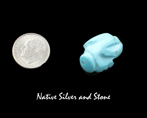 Z Rabbit <br>Zuni Fetish Carving<br>Ed Lementino<br>Composite Turquoise<br>Small