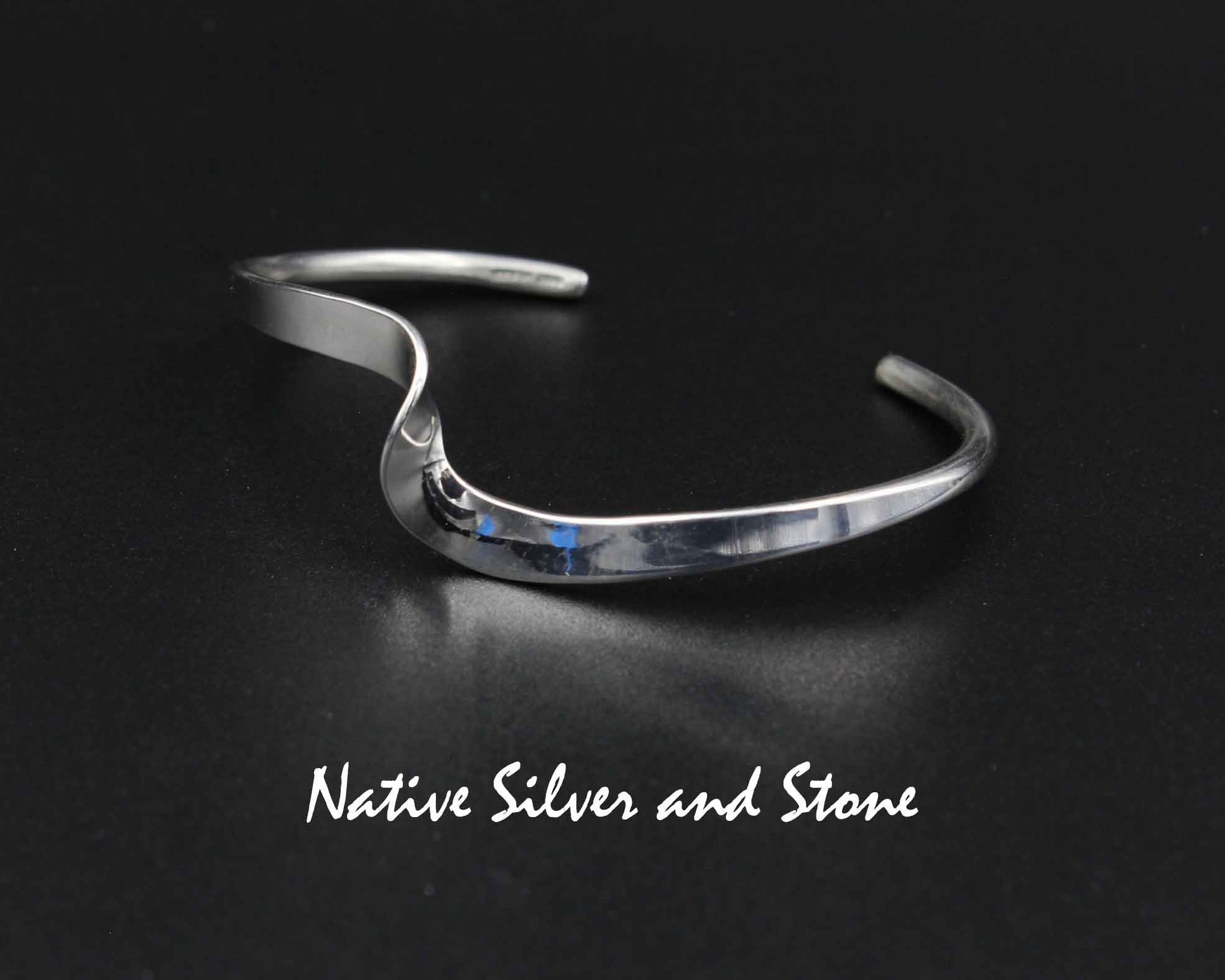 Vintage Stamped Sterling Silver Cuff Bracelet for Small Wrist Native  America Indian Jewelry