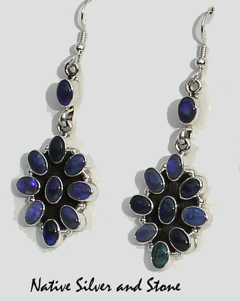 ZSOLD Emma Lincoln - Navajo<br>Earrings - French Wire<br>Ethiopian Opal Ovals<br>Silver