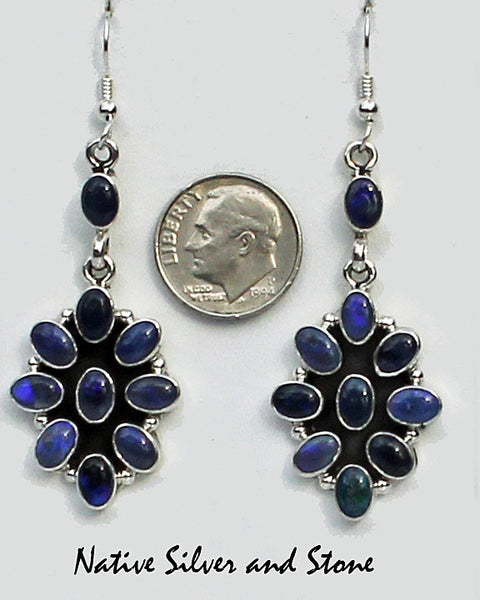 ZSOLD Emma Lincoln - Navajo<br>Earrings - French Wire<br>Ethiopian Opal Ovals<br>Silver