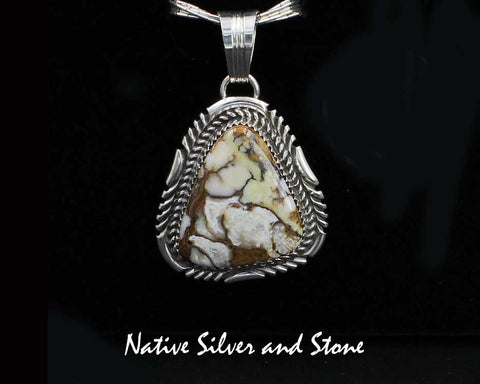 Z Gary Boyd / Garrison Boyd - Navajo<br>1-15/16" Pendant<br>Appaloosa/Wild Horse<br>Triangle<br>Twist &  Saw-Cut<br>Sterling Silver