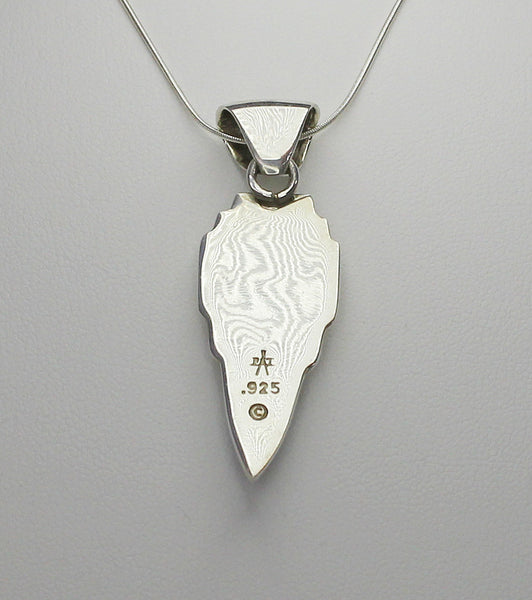 Navajo Jewelry<br>Earrings<br>Long Arrowhead<br>Multi-inlay<br>Turquoise, Purple Spiny, Opal, and Sierra Blackrock<br>Hook<br>Sterling Silver