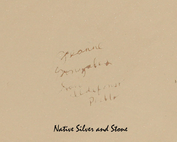 Z Jeanne Gonzales<br>San Ildefonso Pueblo<br>6" Avanyu Mica Plate