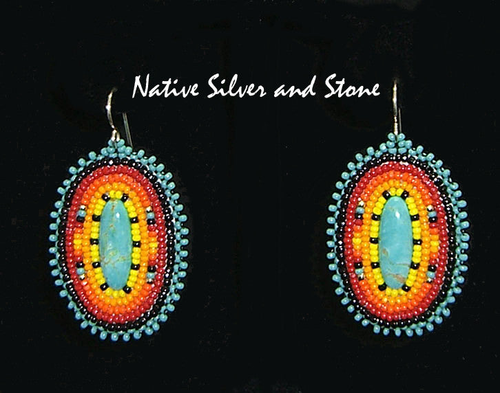 Navajo beaded southwestern earrings – Southwest Bedazzle