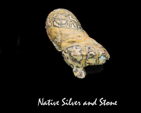 Z Rabbit<br>Zuni Fetish Carving<br>Lance Cheama<br>Leopard Jasper<br>Turquoise Eyes
