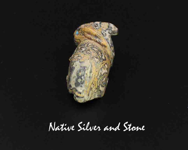 Z Rabbit<br>Zuni Fetish Carving<br>Lance Cheama<br>Leopard Jasper<br>Turquoise Eyes
