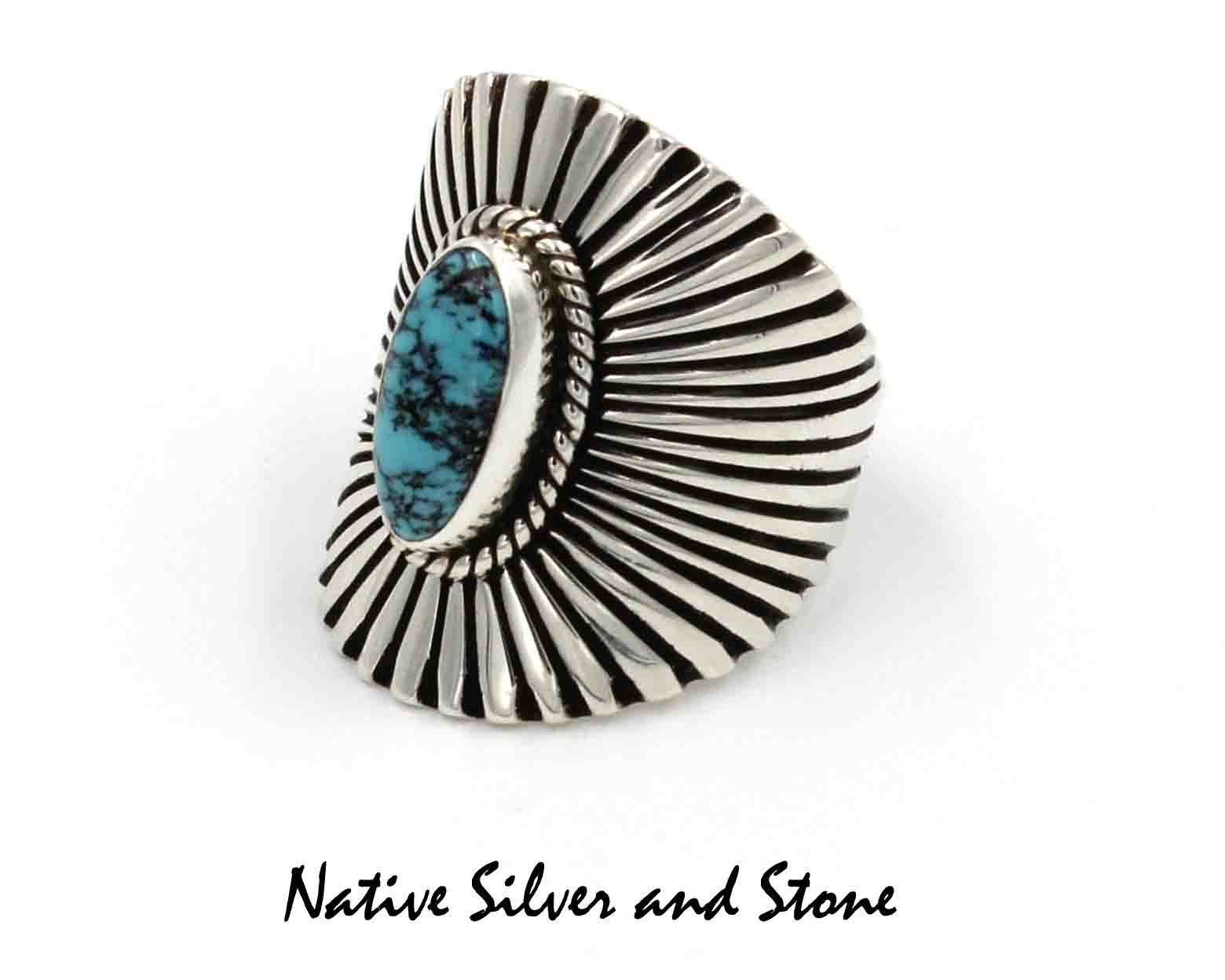 Turquoise Sterling Silver Ring - Size 7 | Lora Douglas Jewelry