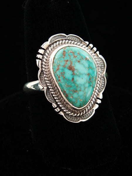 Z Miscellaneous Artist - TW-Navajo<br>Ring - Kingman Turquoise<br>Size  8-3/4