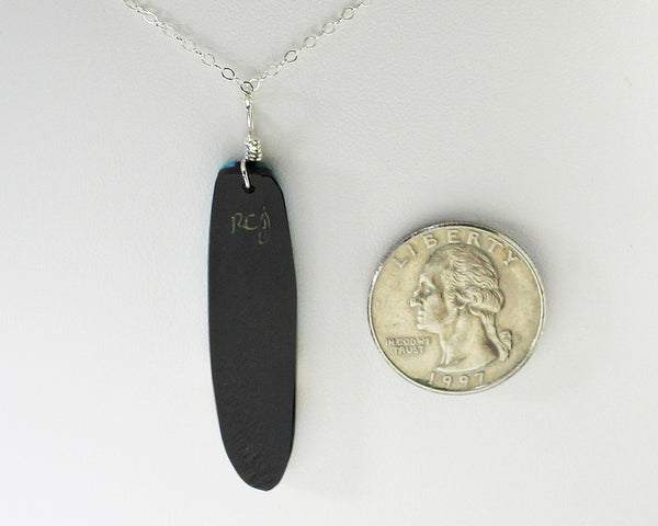Z Rudy & Mary Coriz<br>Santo Domingo/Ke-Wa Jewelry<br>Pendant Turquoise Feather<br>Multi-Inlay<br>Stone Combinations