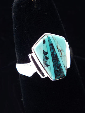 Z Calvin Begay - Navajo<br>Ring<br>Multi-Inlay<br>Size  7-1/2