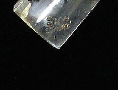 Z Howard Sice - Hopi Laguna Jewelry<br>Earrings - French Wire<br>Argentium Sterling Silver Squares<br>Stamped and Etched Sunrays