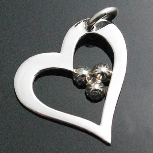 Z Bryant Martinez - Navajo<br>Pendant- Sterling Silver<br>Heart & Accents