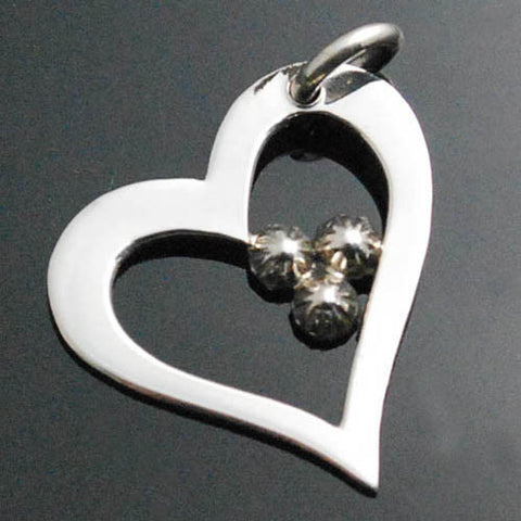 Z Bryant Martinez - Navajo<br>Pendant- Sterling Silver<br>Heart & Accents