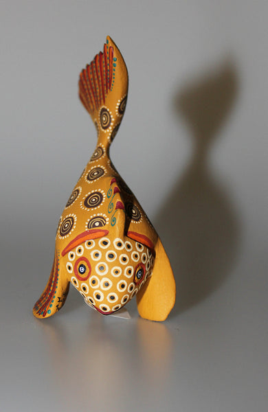 Z Standing Fish - Oaxacan Alebrijes<br>Jacobo & Maria Angeles<br>Painted Wood Carving