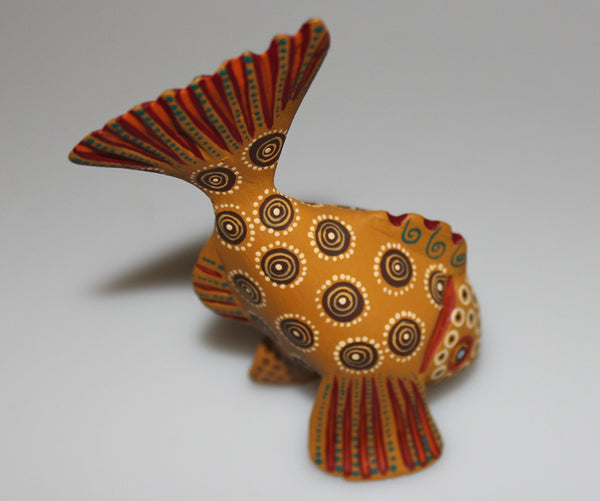 Z Standing Fish - Oaxacan Alebrijes<br>Jacobo & Maria Angeles<br>Painted Wood Carving