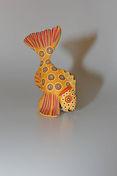 Z Standing Fish - Oaxacan Alebrijes<br>Jacobo & Maria Angeles<br>Painted Wood Carving