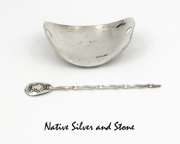 Z Miscellaneous Artist - Navajo Jewelry<br>1-1/2" Hair Barrette w Pin<br> Stamped<br>Oxidized Sterling Silver