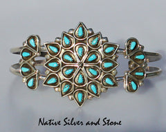 【美品】American Indian Jewelry「 Ⅱ 」「 Ⅲ 」 Navajo Blue Opal Earrings —Native American Jewelry ~ Native