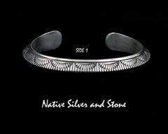 Navajo Randy Secatero スタンプワーク　バングル Randy-Secatero-Navajo-Silver-
