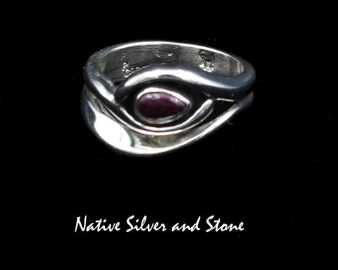 Raymond Coriz - Kewa<br>7/16" Ring<br>Purple Spiny<br>"Egyptian" Eye<br>Size 7
