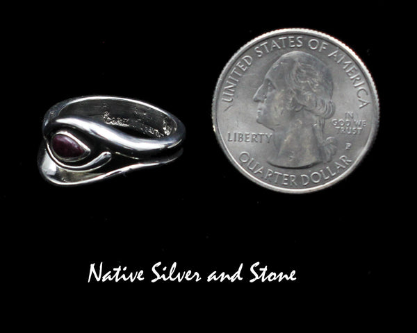 Raymond Coriz - Kewa<br>7/16" Ring<br>Purple Spiny<br>"Egyptian" Eye<br>Size 7