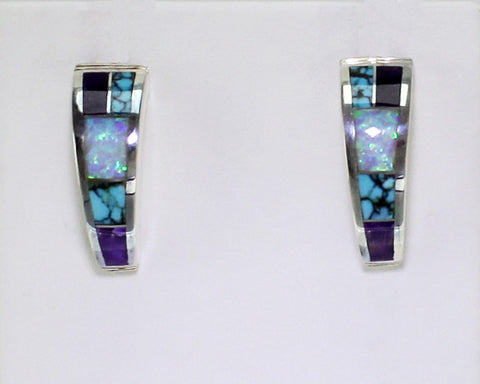 Supersmith-David-Rosales-ER085-1-Shalako-Earrings-Sugilite-Turquoise-Opal-1