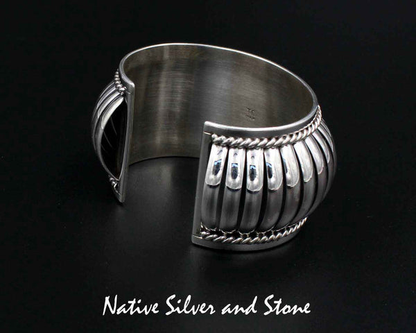 Thomas Charley/Charlie, Navajo<br>1-1/2" Bracelet<br>Cuff Segmented "Melon"<br>Size 6-3/8 (Medium-Small)