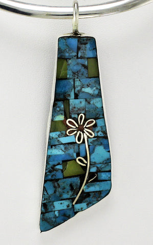 Tim-Bailon-Yellowbird-Designs-Med-Lge-Flower-Pendant-Turquoise-1