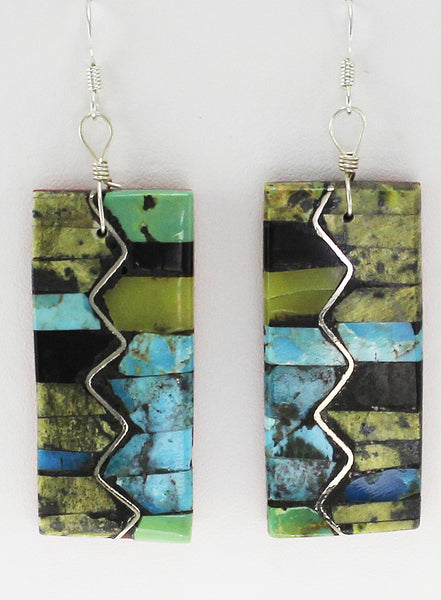 Tim-Bailon-Yellowbird-Designs-Med-Wave-Earrings-Linear-Turquoise-Serpentine-Jet-1