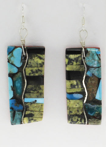Timothy-Bailon-Yellowbird-Designs-Medium-Wave-Earrings-Turquoise-Serpentine-1