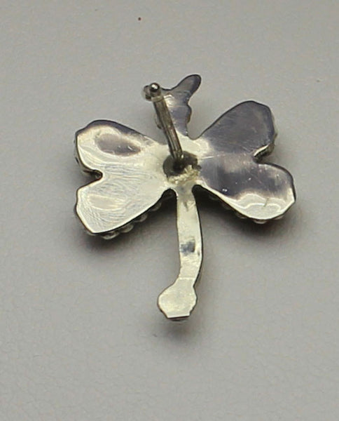 Misc Zuni Jewelry<br>Earrings<br>Small Dragonfly Multi-Inlay<br>Coral, Gold Lip Mother-of-Pearl<br>Turquoise, Jet, Silver<br> Post