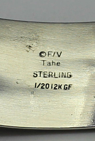 Z Franklin & Verna Tahe - Navajo<br>15/16" Bracelet Cuff <br>**Last One**<br>Twisted Rope & Wire<br>12K Gold Fill & Sterling Silver<br>Size: 6-5/16"